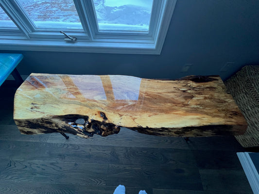 Epoxy wood table/bench